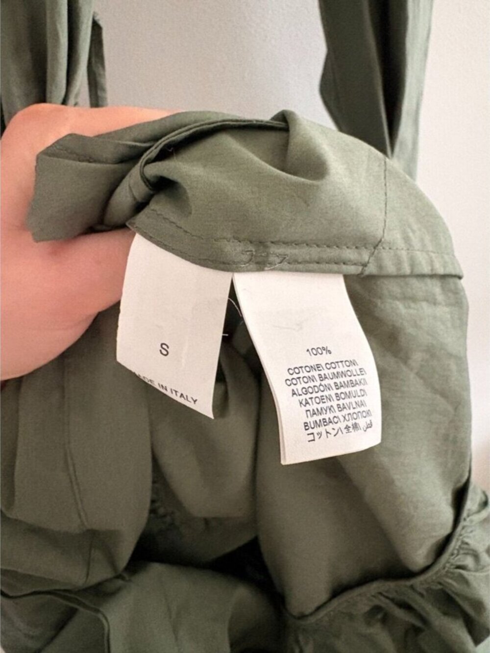 Brunello Cucinelli Cotton Poplin Maxi Shirt Dress NWT Forest Green Size Small - Picture 10 of 10